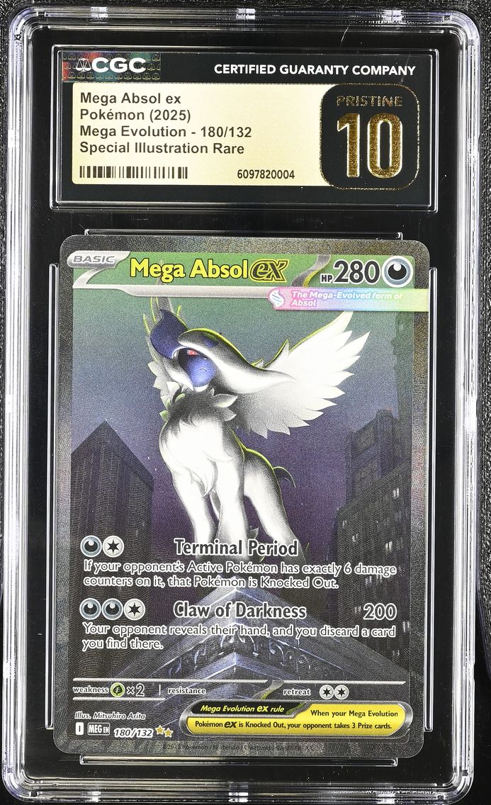 2025 #180 Mega Absol ex CGC 10 Pristine Mega Evolution - MEG EN - English