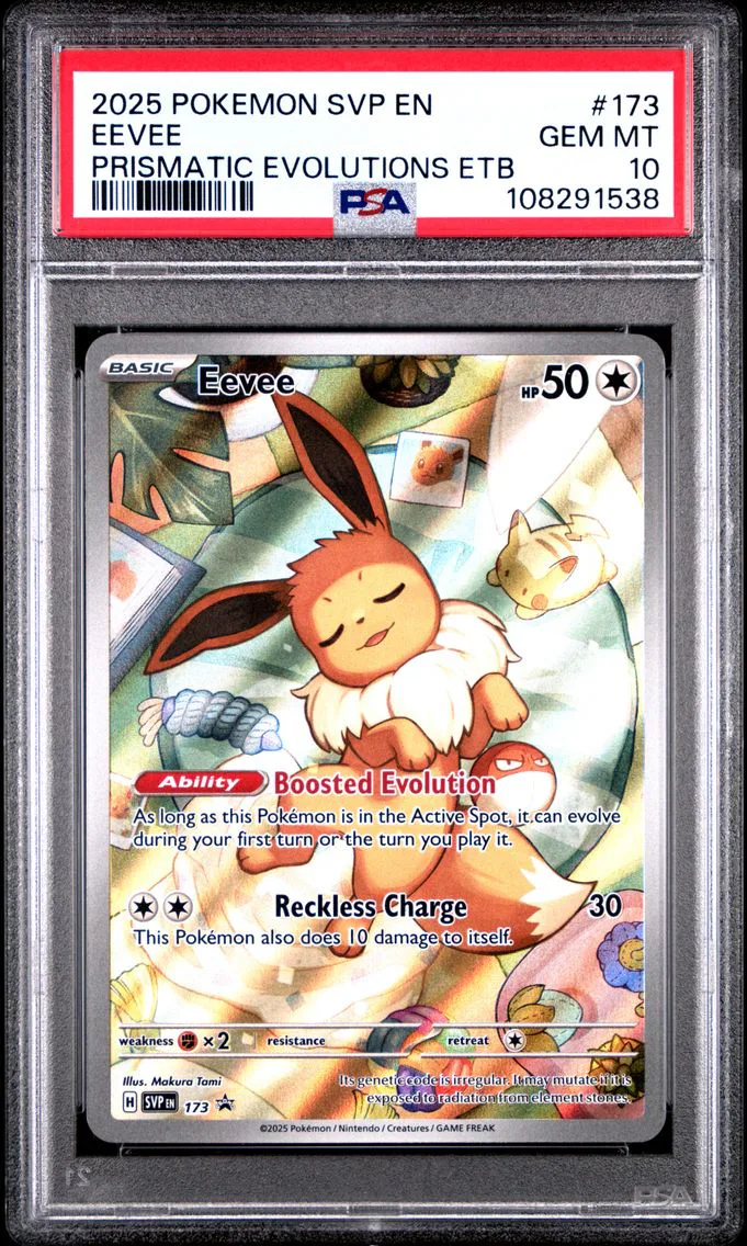 2025 #173 Eevee PSA 10 Svp EN-SV Black Star Promo Pokemon