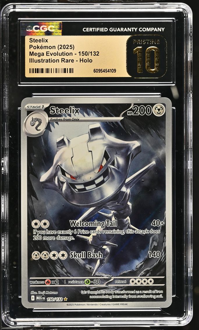 2025 #150 Steelix CGC 10 Pristine Mega Evolution - MEG EN - English