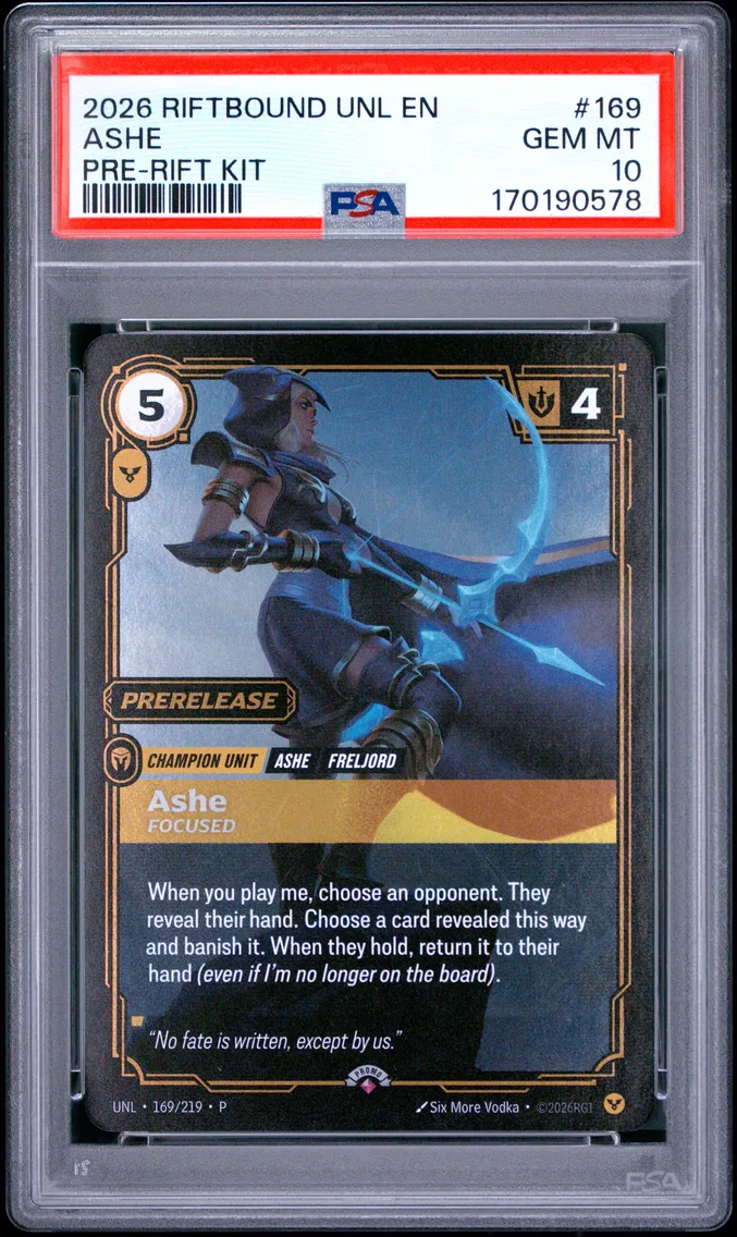 2026 #169 Ashe - Focused PSA 10 Riftbound: League of Legends Unl-Unleashed