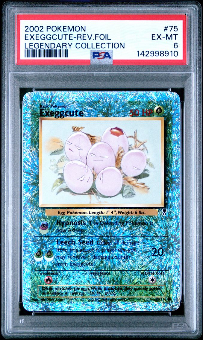 2002 #75 Exeggcute-Reverse Foil PSA 6 Legendary Collection Pokemon