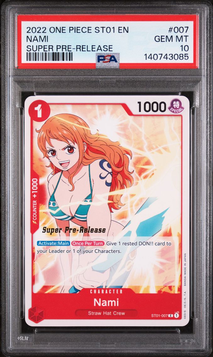 2022 #007 Nami PSA 10 One Piece Starter Deck ST01-Straw Hat Crew