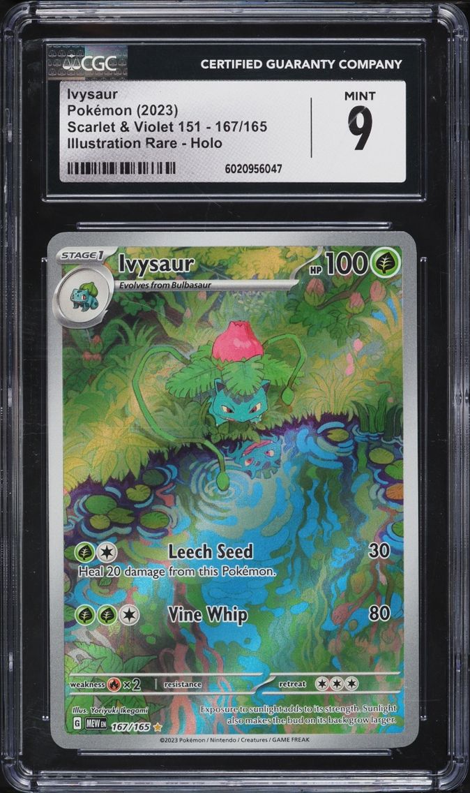 2023 #167 Ivysaur CGC 9 Pokemon Scarlet & Violet 151 IR