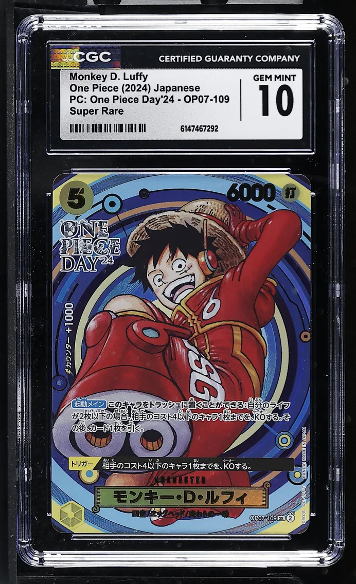 2024 #OP07-109 Monkey D. Luffy CGC 10 Premium Collection One Piece Day'24 - Japanese