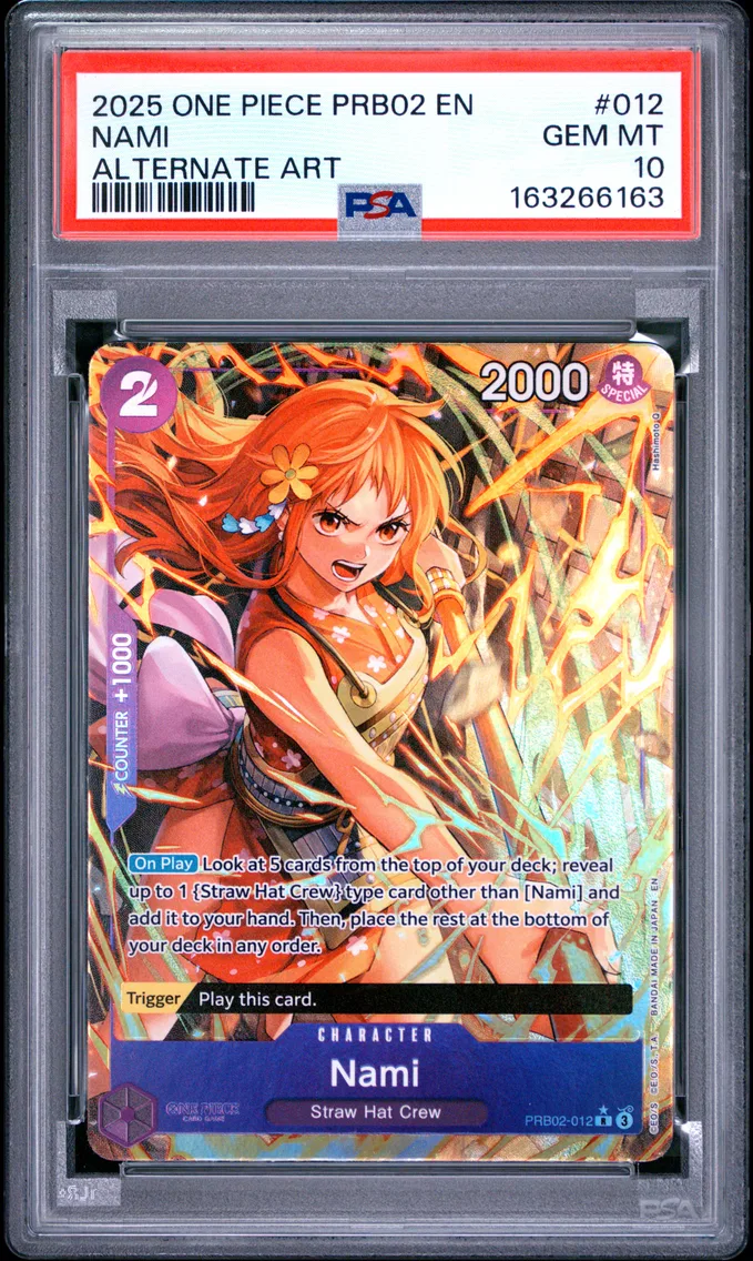 2025 #012 Nami PSA 10 One Piece PRB02-Premium Booster -One Piece Card the Best- Vol.2
