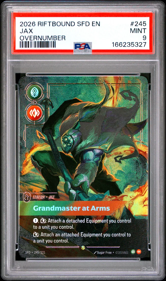 2026 #245 Jax - Grandmaster at Arms PSA 9 Riftbound: League of Legends Sfd-Spiritforged