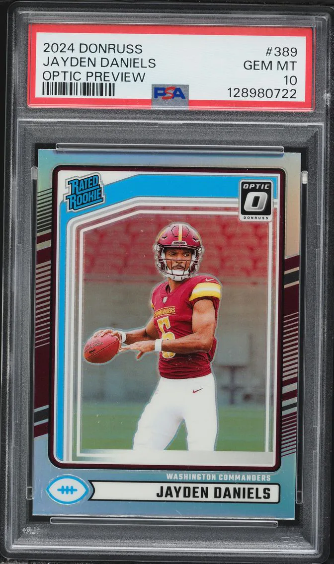 2024 #389 Jayden Daniels PSA 10 Panini Donruss Football
