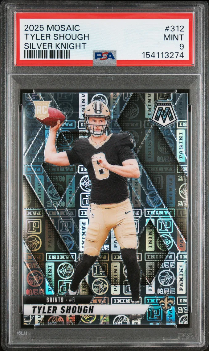 2025 #312 Tyler Shough PSA 9 Panini Mosaic