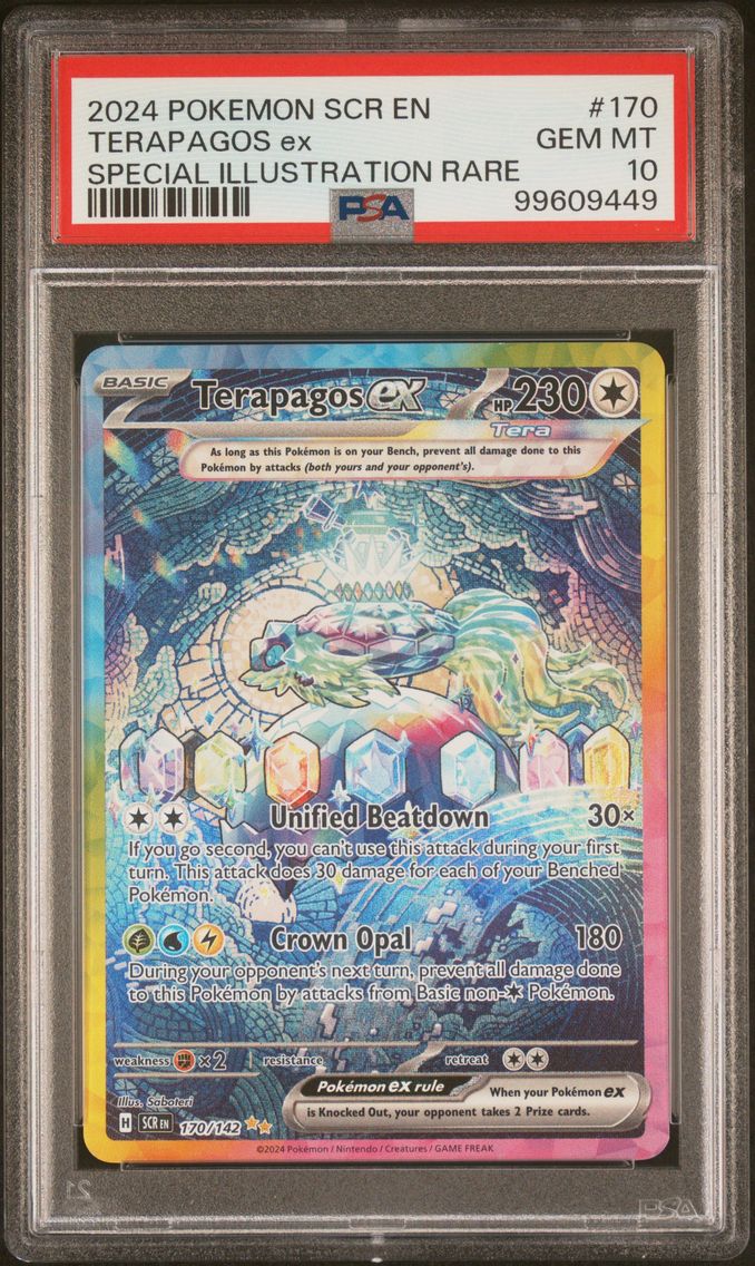 2024 #170 Terapagos EX PSA 10 Scr EN-Stellar Crown