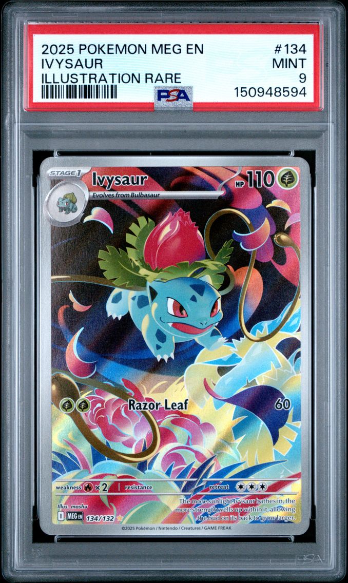 2025 #134 Ivysaur PSA 9 Meg EN-Mega Evolution