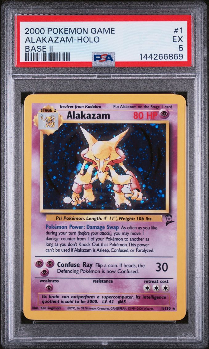 2000 #1 Alakazam-Holo PSA 5 Game Base II