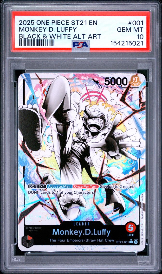 2025 #001 Monkey D. Luffy PSA 10 One Piece Starter Deck ST21-EX Gear 5