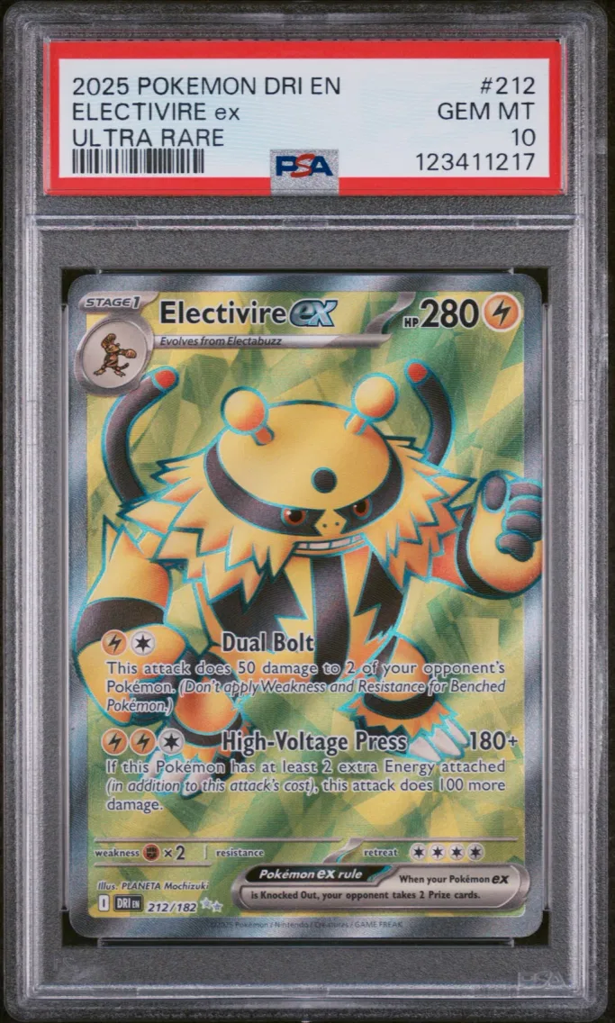 2025 #212 Electivire EX PSA 10 Dri EN-Destined Rivals