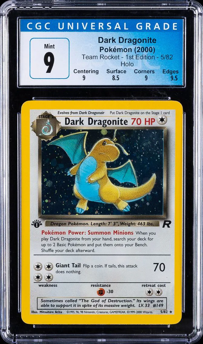 2000 #5 Dark Dragonite-Holo 1st Edition CGC 9 Rocket Pokemon