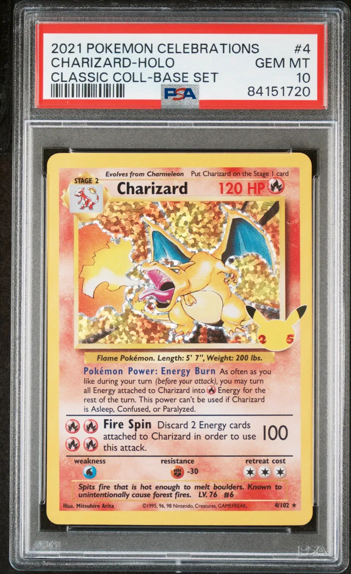 2021 #4 Charizard-Holo PSA 10 Celebrations Classic Collection