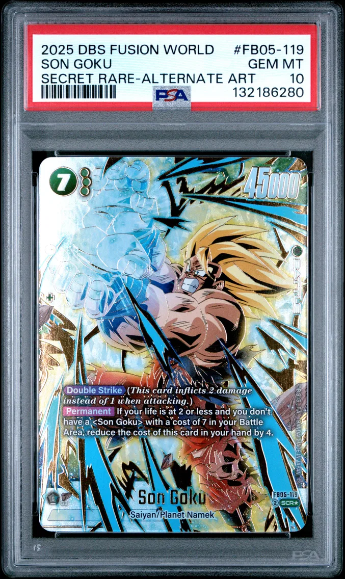 2025 #FB05-119 Son Goku PSA 10 Dragon Ball Super Card Game Fusion World New Adventure