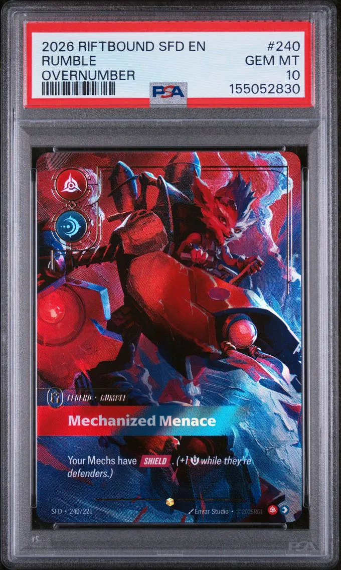 2026 #240 Rumble - Mechanized Menace PSA 10 Riftbound: League of Legends Sfd-Spiritforged