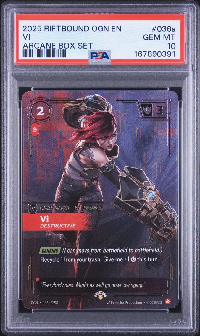 2025 #036a VI - Destructive PSA 10 Riftbound: League of Legends Ogn-Origins
