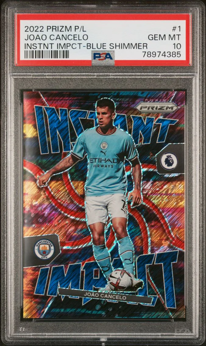 2022 #1 Joao Cancelo PSA 10 Panini Prizm Premier League Instant Impact