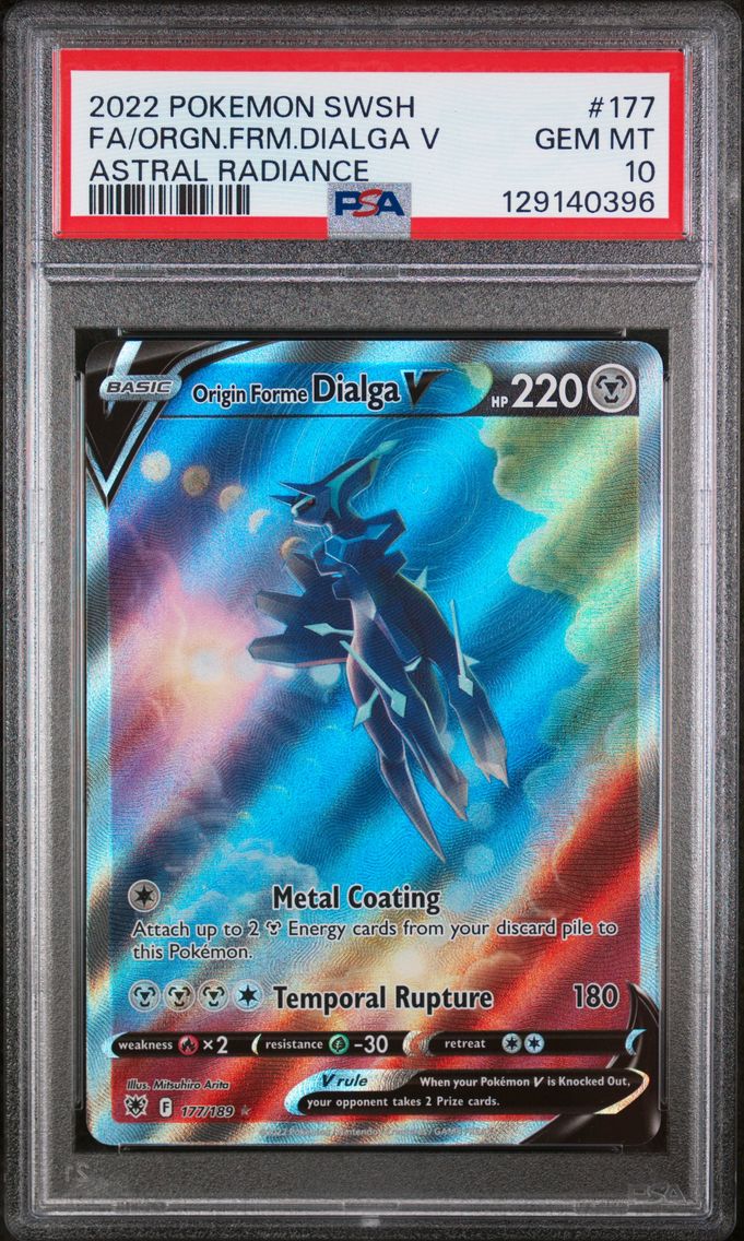 2022 #177 Full Art/Origin Forme Dialga V PSA 10 Sword & Shield Astral Radiance Pokemon