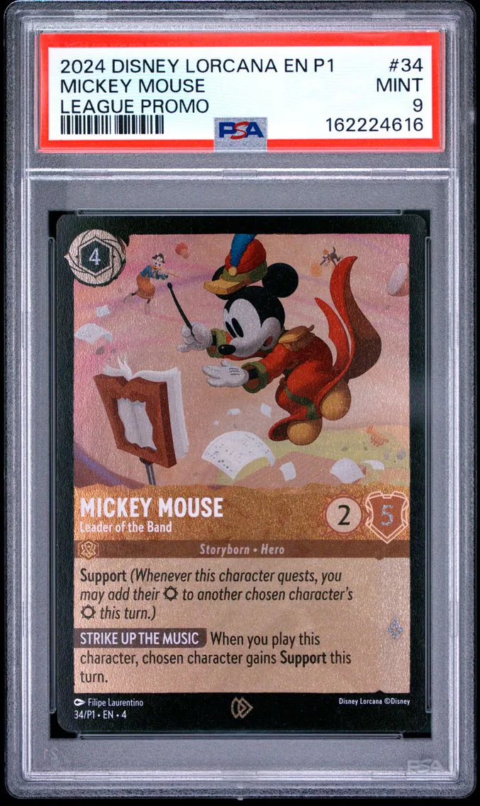 2024 #34 Mickey Mouse - Leader of the Band PSA 9 Disney Lorcana EN P1-Promo