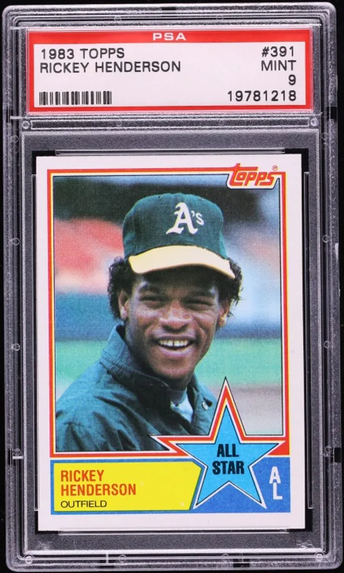 1983 Topps Rickey Henderson ALL-STAR #391 PSA 9 MINT