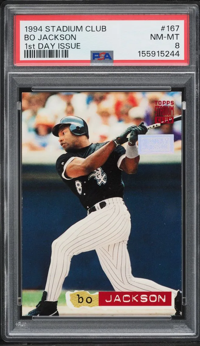 1994 Stadium Club 1st Day Issue Bo Jackson #167 PSA 8 NM-MT