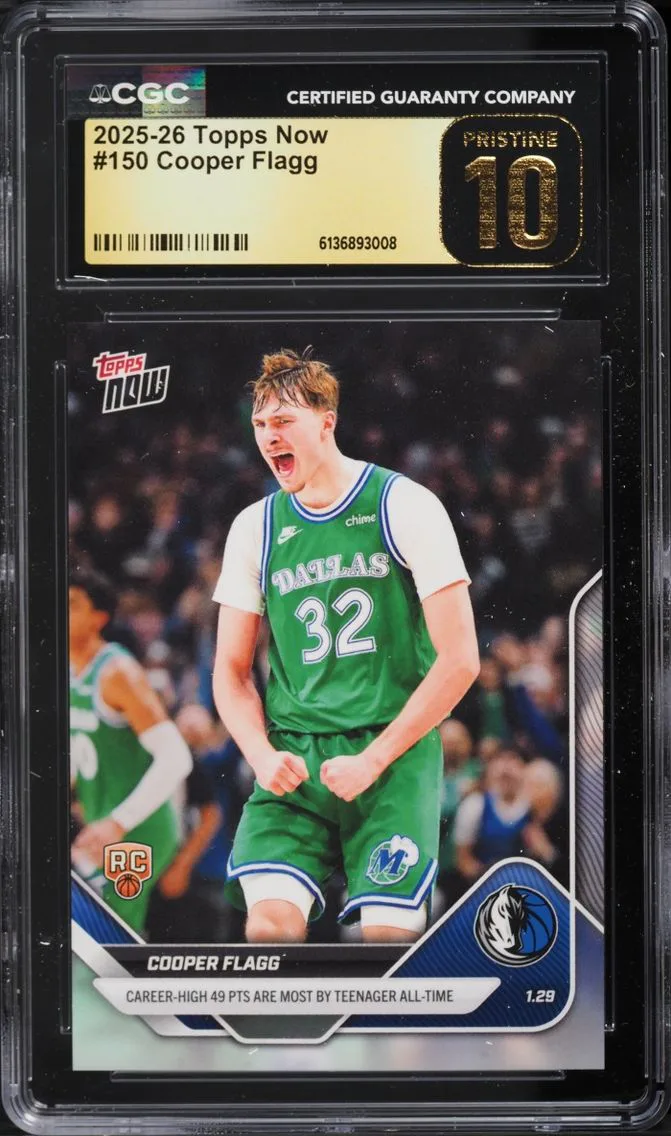 2025 Topps Now Cooper Flagg ROOKIE #150 CGC 10 PRISTINE