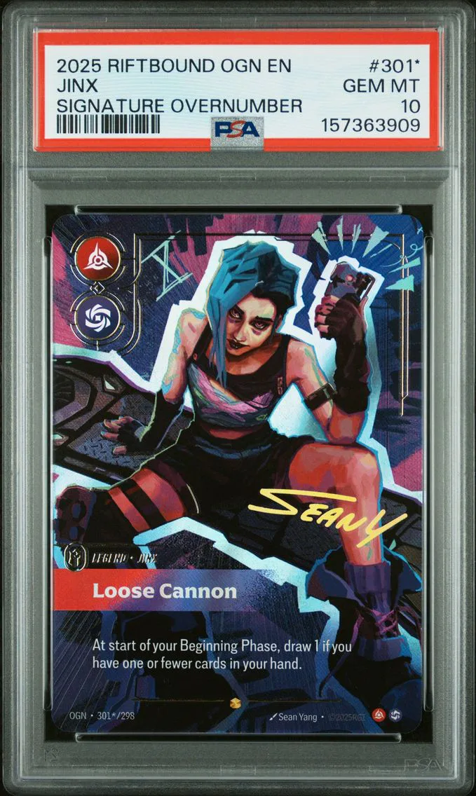 2025 #301* Jinx - Loose Cannon PSA 10 Riftbound: League of Legends Ogn-Origins