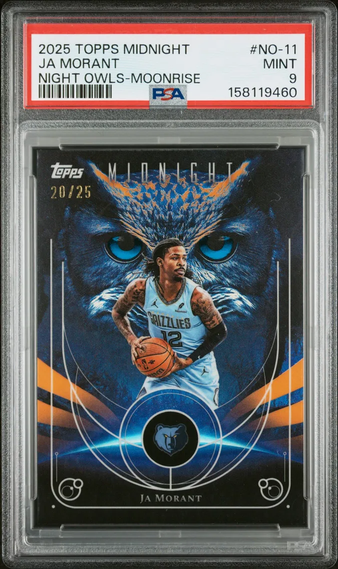 2025 #NO-11 Ja Morant PSA 9 Topps Midnight Night Owls