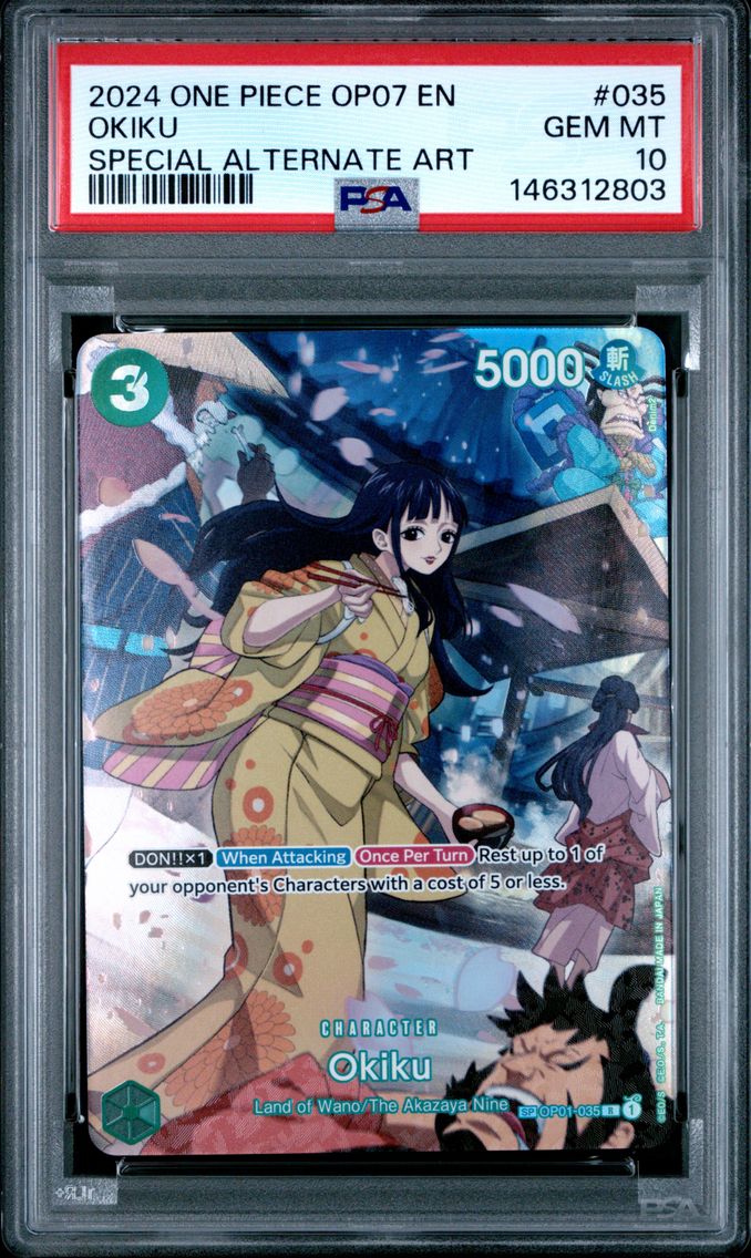 2024 #035 Okiku PSA 10 One Piece OP07-500 Years in the Future