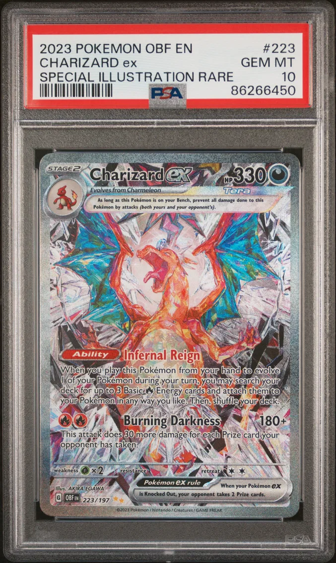 2023 #223 Charizard EX PSA 10 Ob