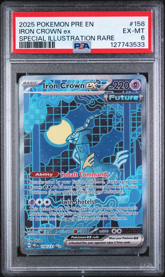 2025 #158 Iron Crown EX PSA 6 Pre EN-Prismatic Evolutions Pokemon