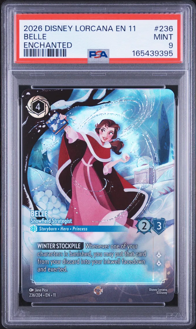 2026 #236 Belle - Snowfield Strategist PSA 9 Disney Lorcana EN 11-Winterspell
