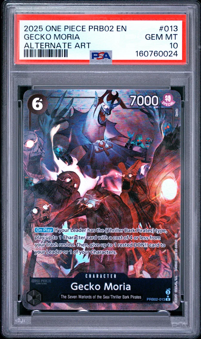2025 #013 Gecko Moria PSA 10 One Piece PRB02-Premium Booster -One Piece Card the Best- Vol.2