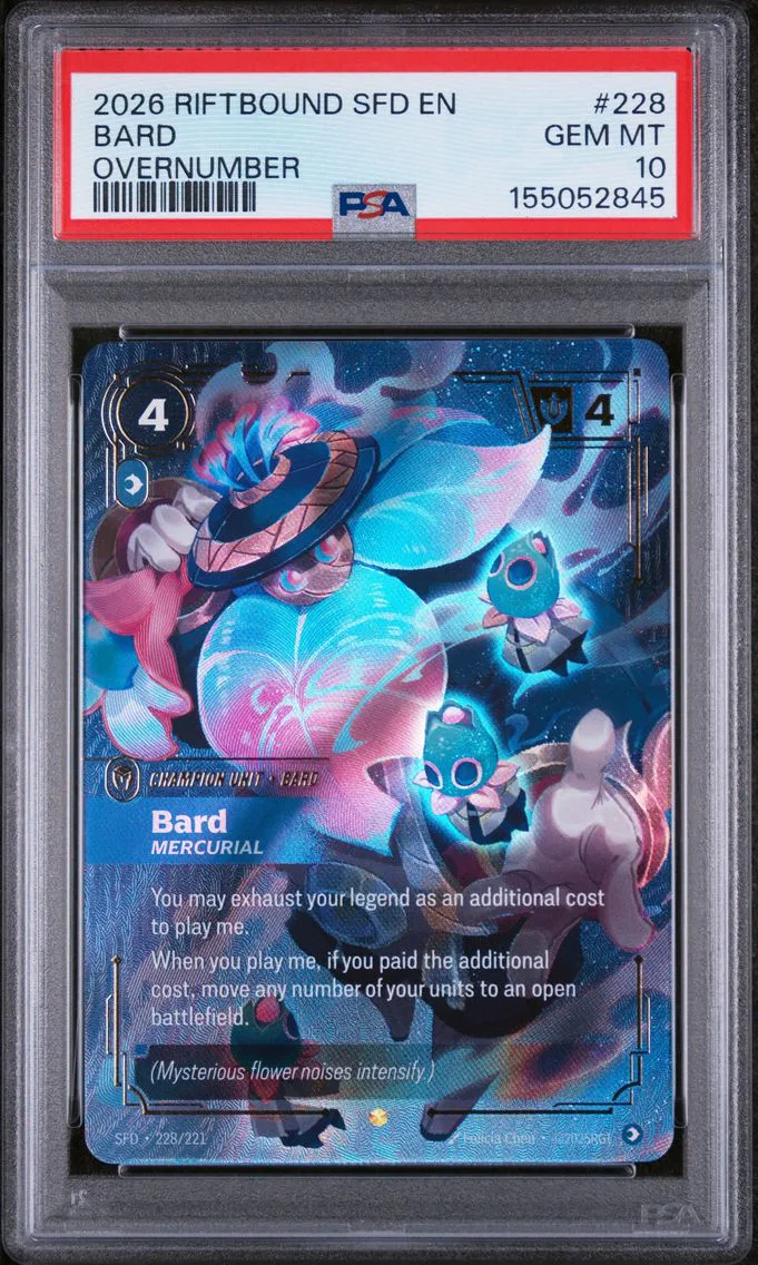 2026 #228 Bard - Mercurial PSA 10 Riftbound: League of Legends Sfd-Spiritforged