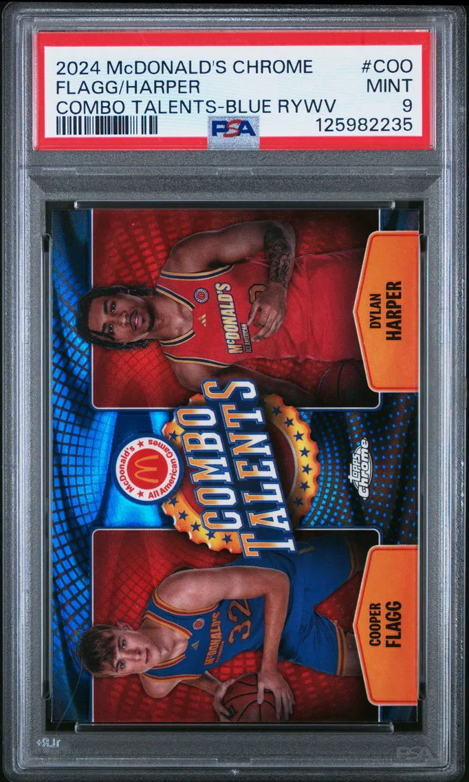 2024 #COO Cooper Flagg/Dylan Harper PSA 9 Topps Chrome McDonald's All American Combo Talents