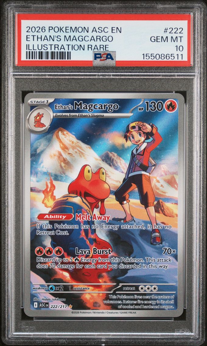 2026 #222 Ethan's Magcargo PSA 10 Asc EN-Ascended Heroes