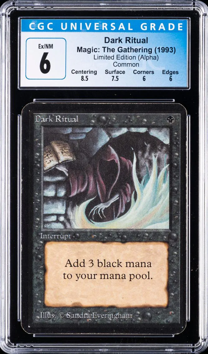 1993 DARK RITUAL CGC 6 MAGIC:  THE GATHERING LIMITED EDITION (ALPHA) | COMMON