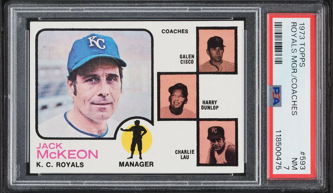 1973 Topps Royals Coaches #593 PSA 7 NRMT