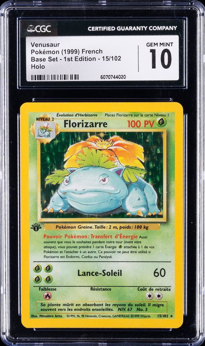 1999 #15 Venusaur CGC 10 Base Se