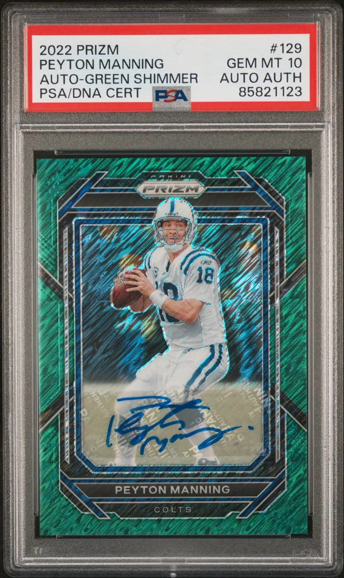 2022 #129 Peyton Manning PSA 10 Panini Prizm