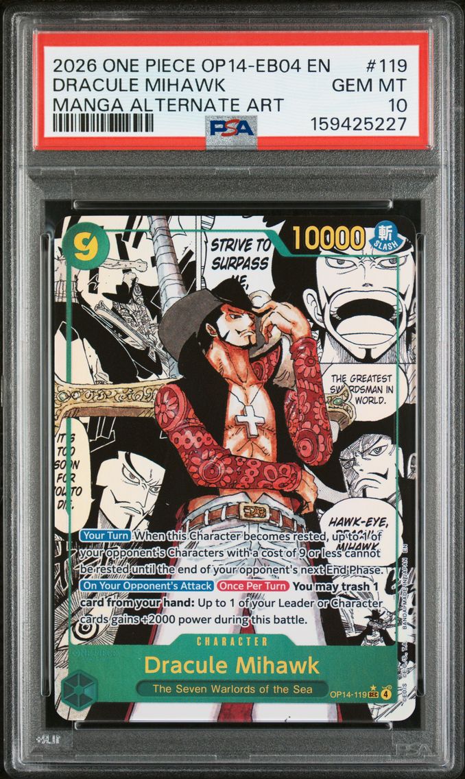 2026 #119 Dracule Mihawk PSA 10 