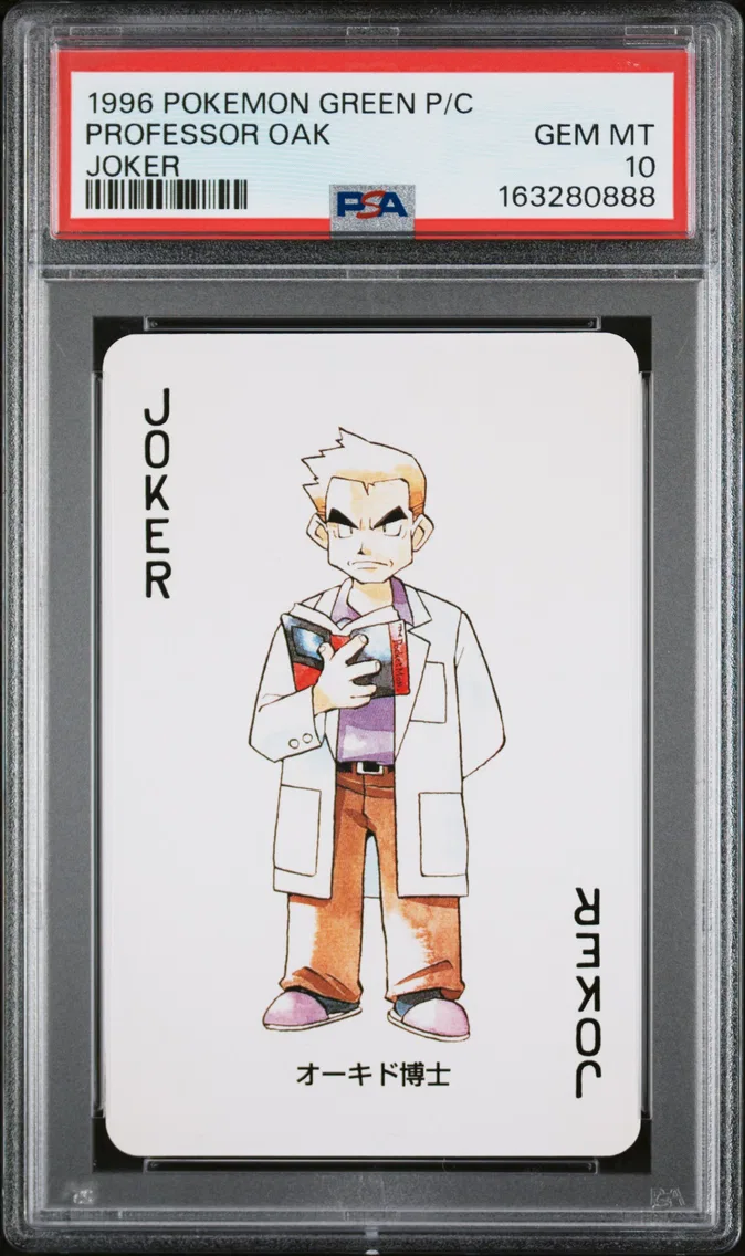 1996 Pokemon Green Version Playing Cards Professor Oak Green Version Playing Cards PSA 10
