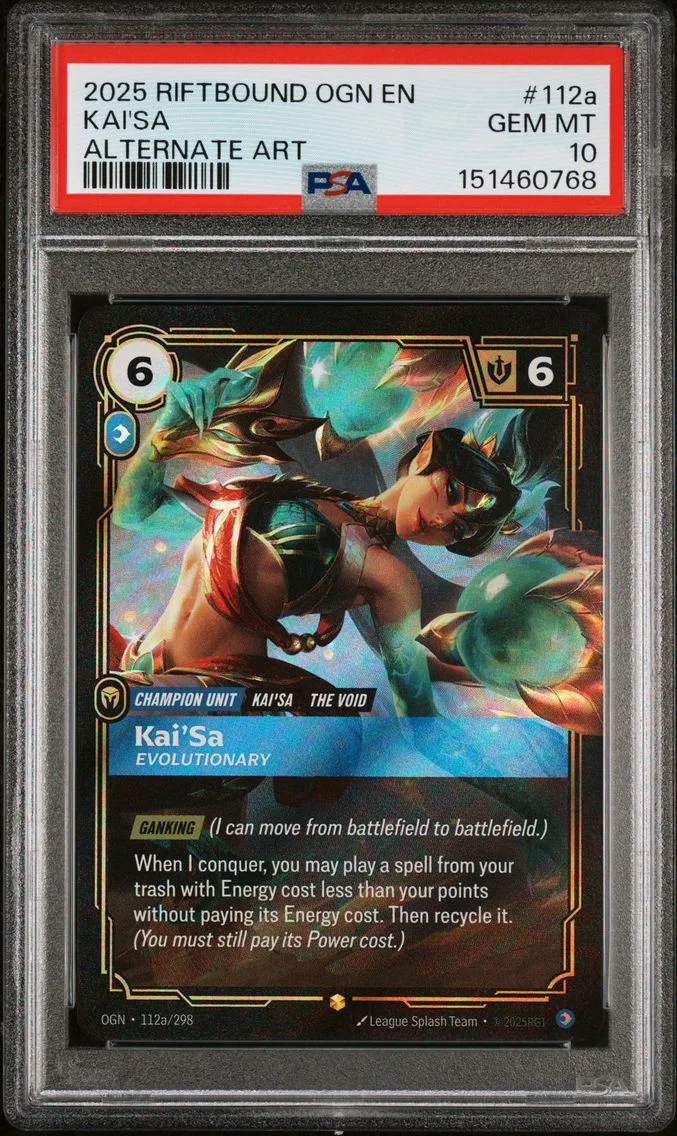 2025 #112a Kai'SA - Evolutionary PSA 10 Riftbound: League of Legends Ogn-Origins