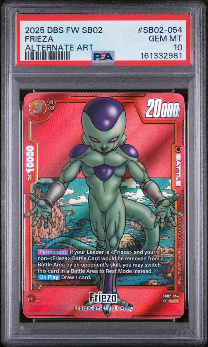 2025 #SB02-054 Frieza PSA 10 Dragon Ball Super Card Game Fusion World Manga Booster 02
