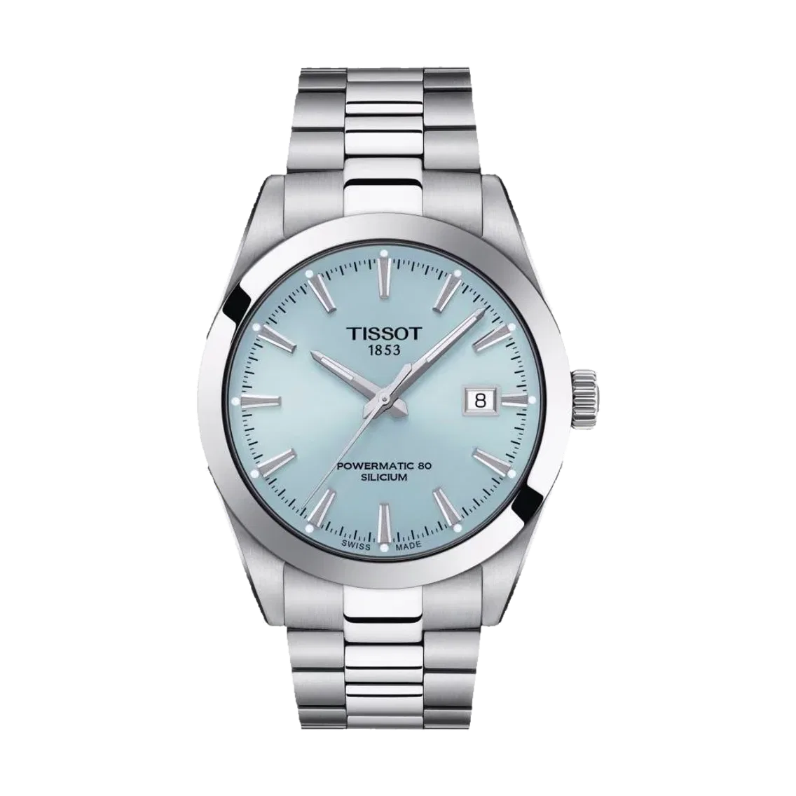 Tissot Gentleman Powermatic 80 Silicium 40mm - Ice Blue on Bracelet