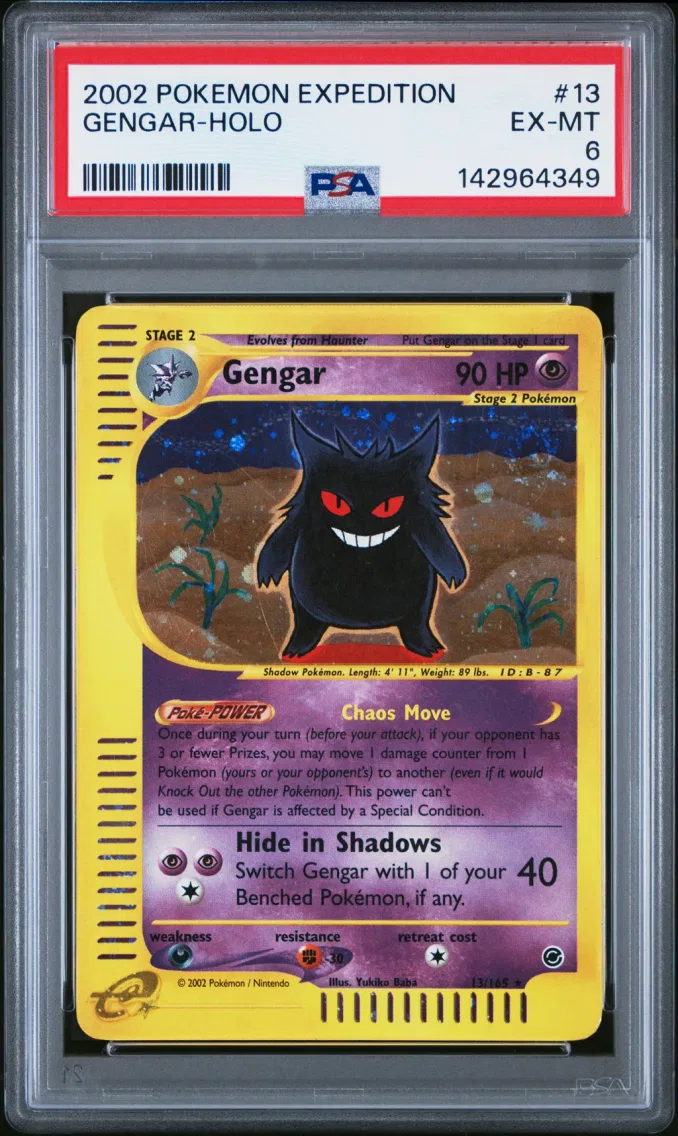 2002 #13 Gengar-Holo PSA 6 Expedition