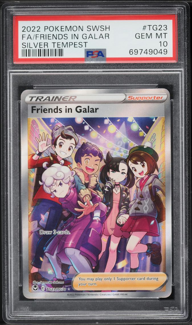 2022 #TG23 Full Art/Friends in Galar PSA 10 Sword & Shield Silver Tempest Pokemon