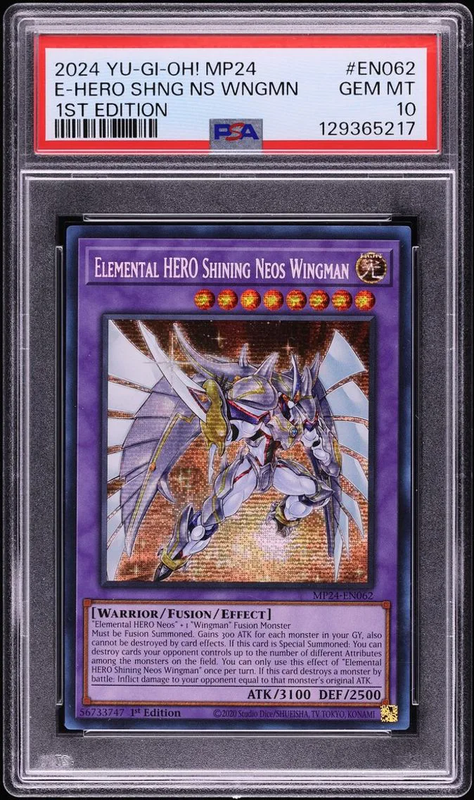 2024 #64 E-Hero Shng Ns Wngmn PSA 10 Yu-Gi-Oh! 25th Anniversary Tin Dueling Mirrors 1st Edition